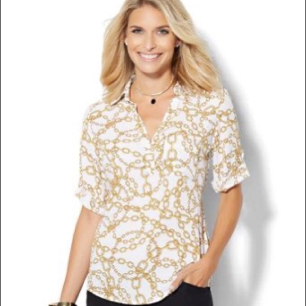 Chain Print Blouse